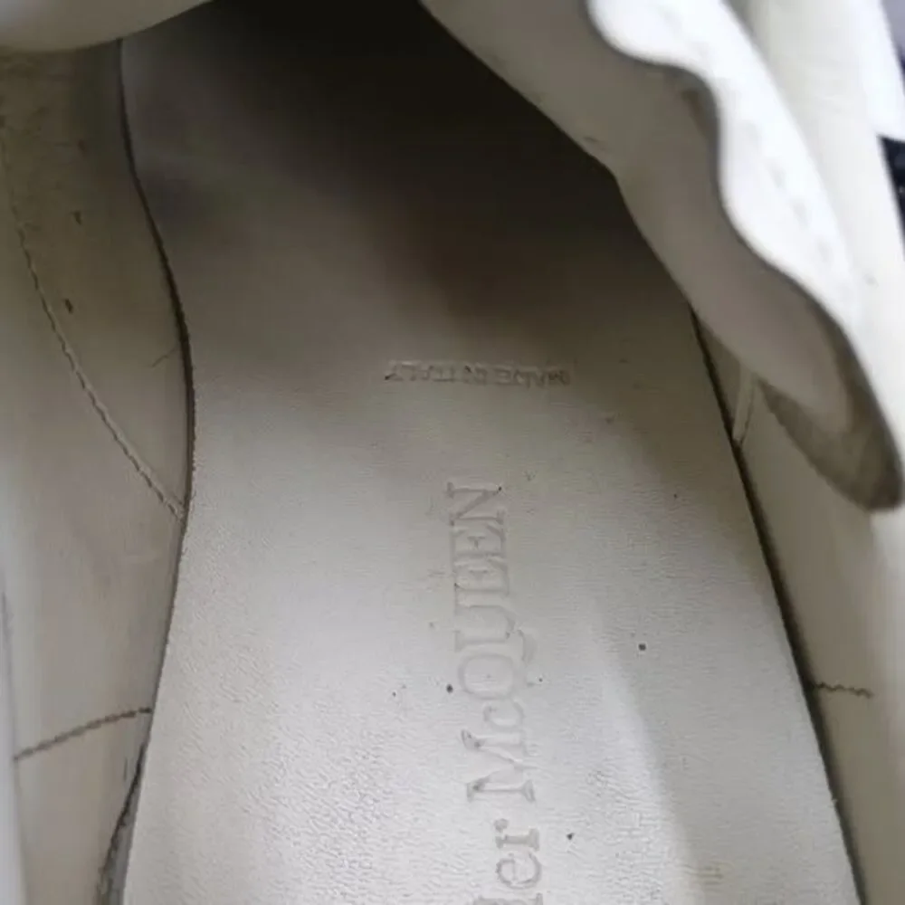 Alexander McQueen Oversized Sneaker in White/jet Black Crystal Embellished